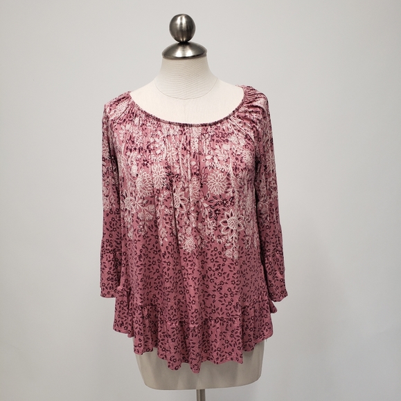 Style & co Boho Remix Off-the-Shoulder Blouse - Picture 3 of 4